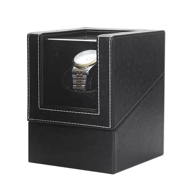 Jqueen Single Watch Winder Box Leather Black