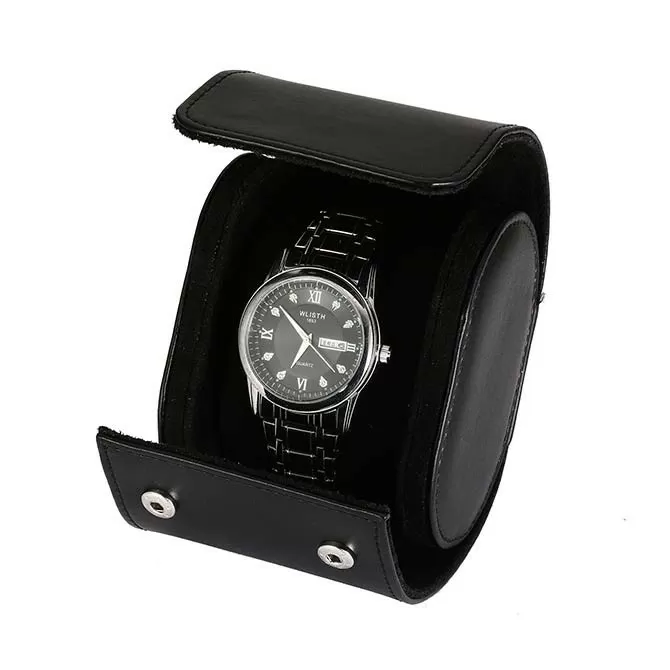 Jqueen Single Watch Roll Leather Black