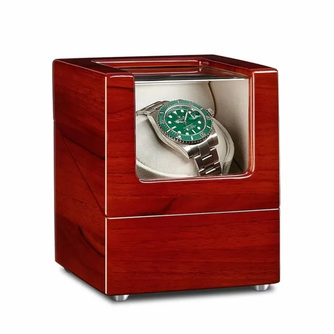 Jqueen Single Watch Winder Box Wood Red